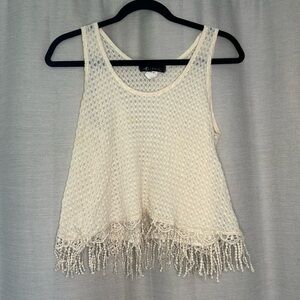 MONAMIE CROCHET FLOWY TANK (L)